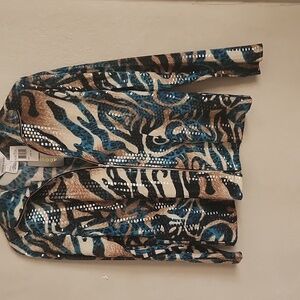 NWT Exclusively Misook Animal Print Jacket Women's